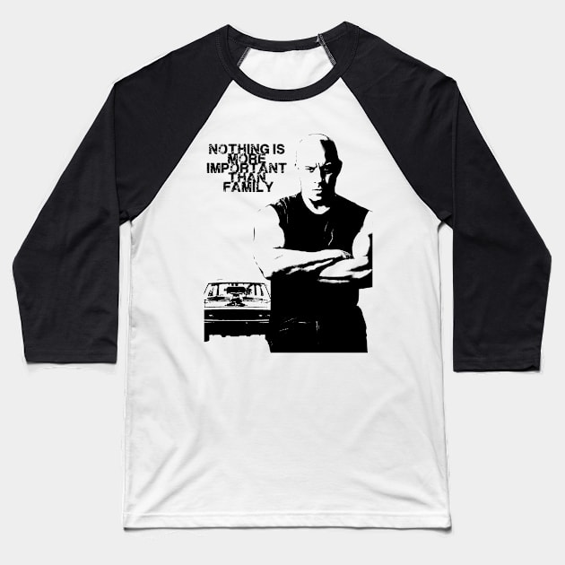 Dominic Toretto Baseball T-Shirt by Alex Drawn